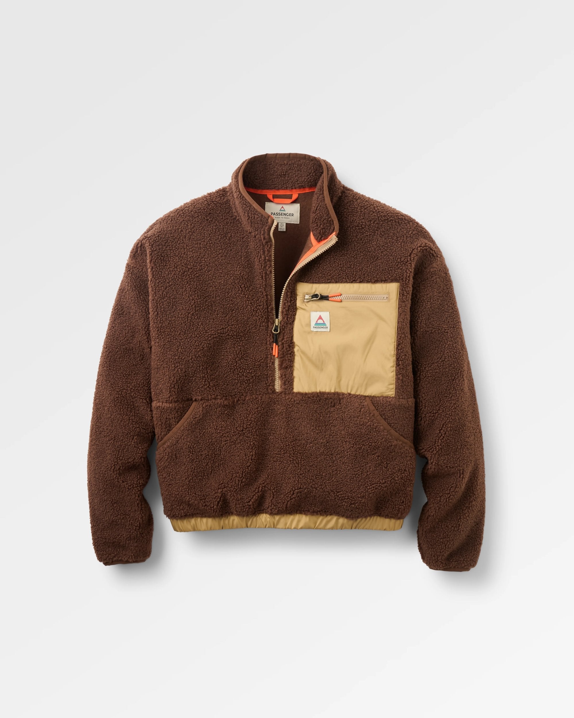 Ravi Sherpa Fleece - Chestnut - Flatlay