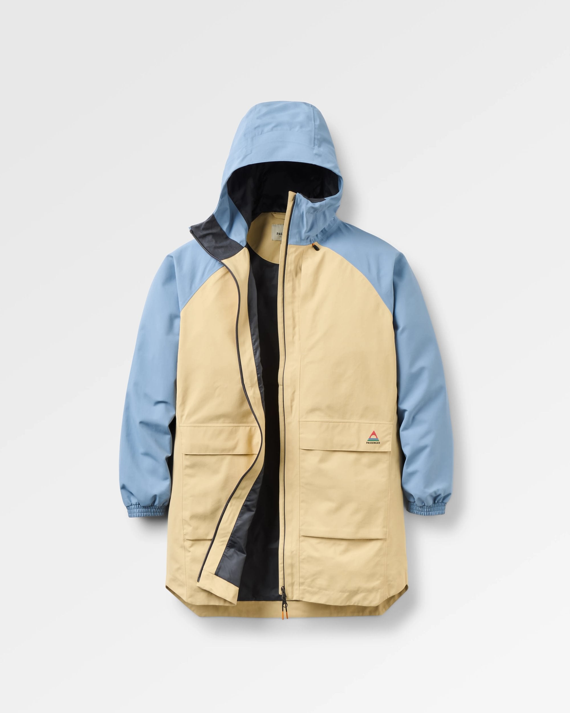 Serein Waterproof Parka - Faded Denim/Desert - Flatlay