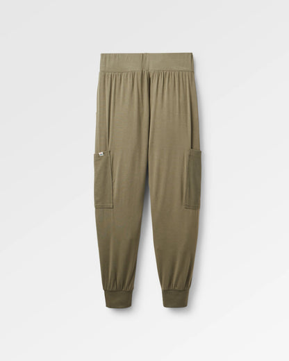 Day Dream Recycled Trouser - Dusty Olive - Flatlay