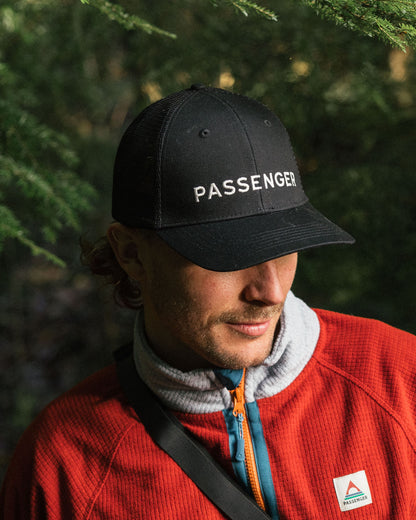 Passenger Organic Cotton Trucker Cap - Black - Lifestyle - Male