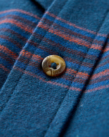 Backcountry Stripe Light Shirt - Rich Navy/Deep Plum Stripe - Flatlay