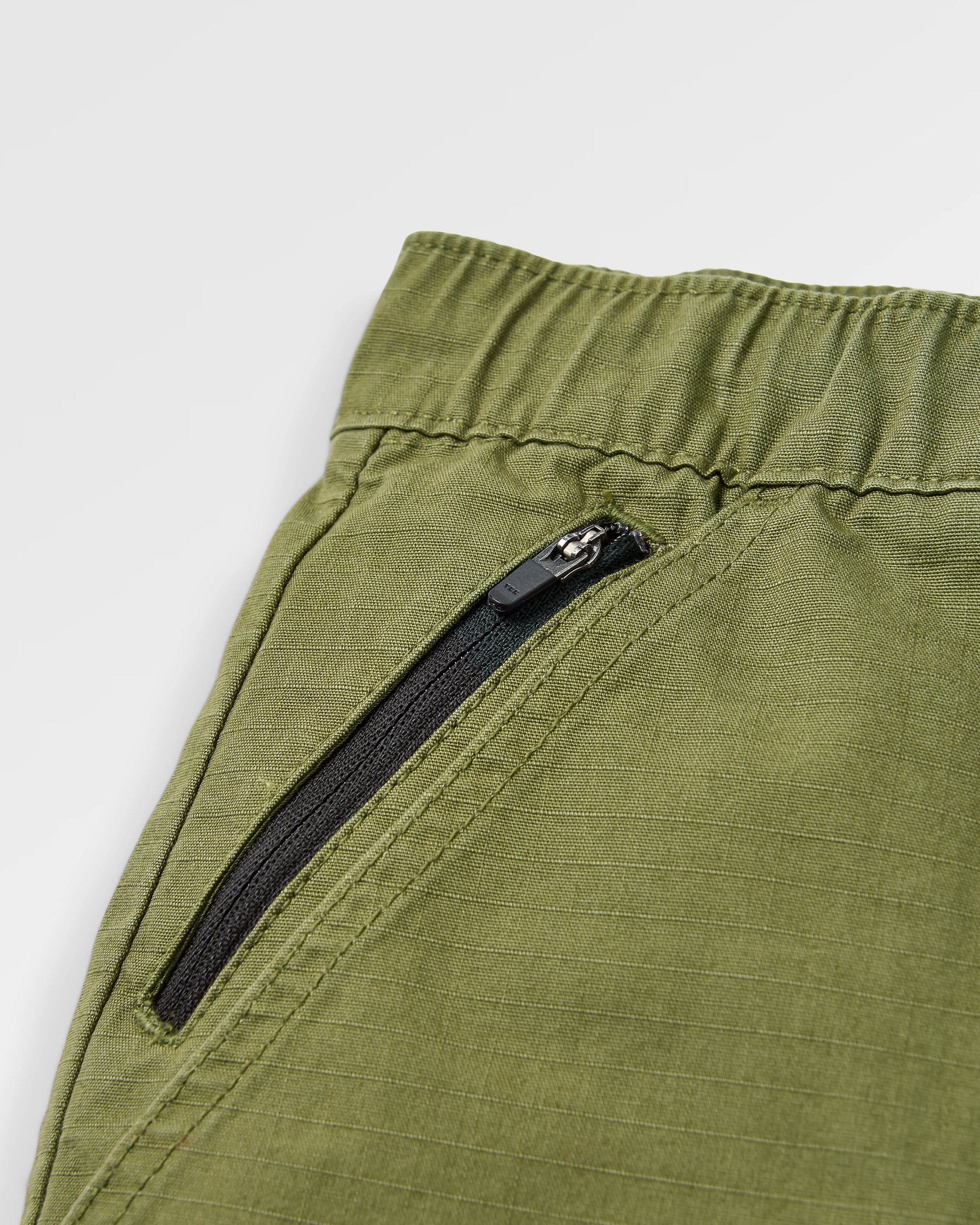 Rif-Raf Organic Cotton Ripstop Short - Khaki - Flatlay