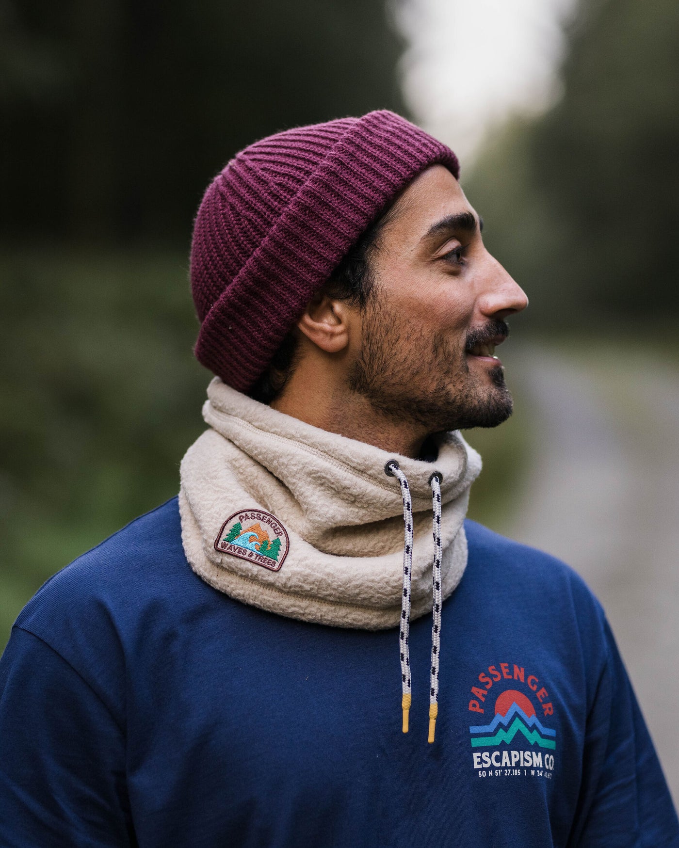 Ash Recycled Sherpa Fleece Snood Sunset Orange main image 1