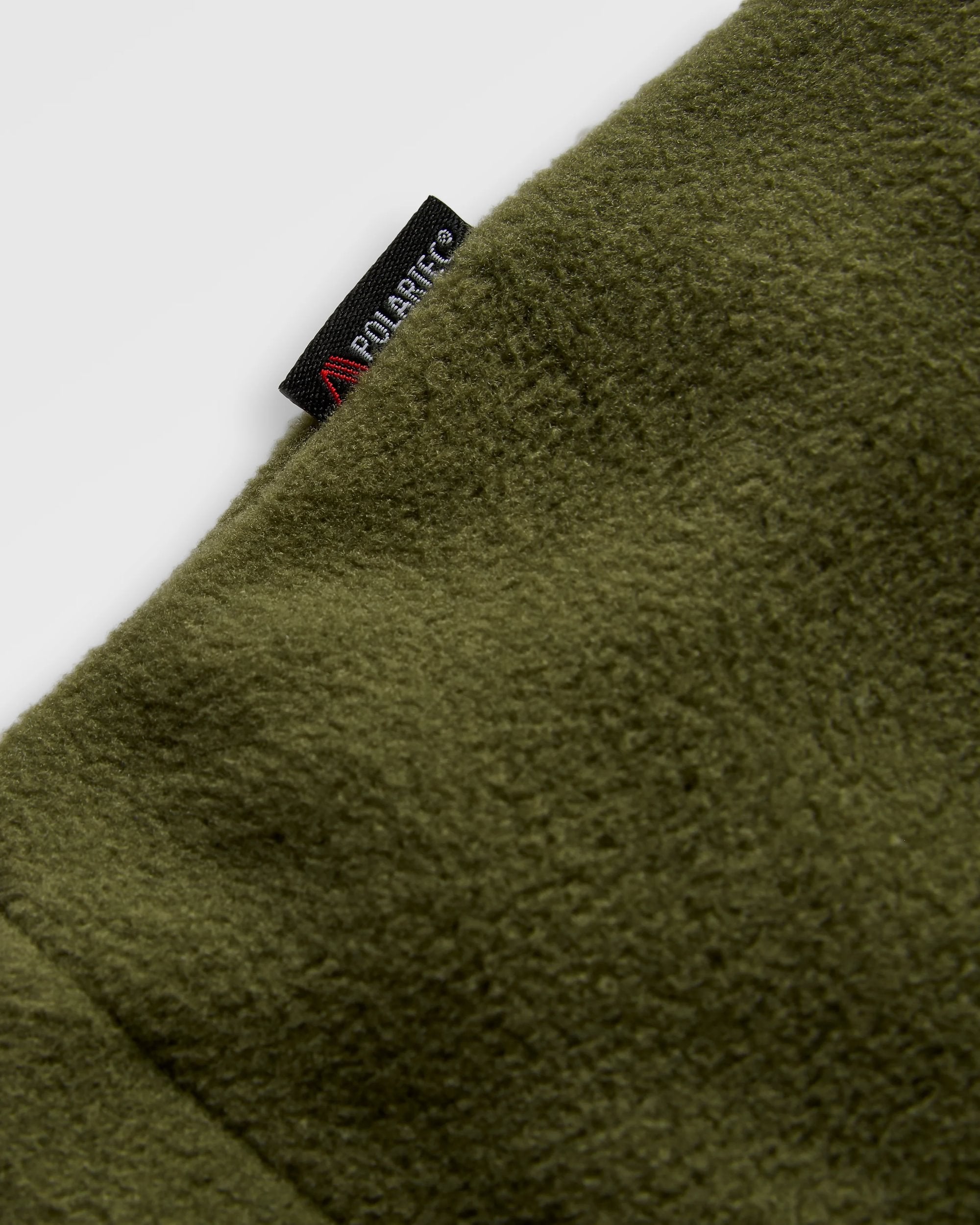 Woodland Hoodless Recycled Polartec® Fleece - Grey Marl/Khaki - Flatlay