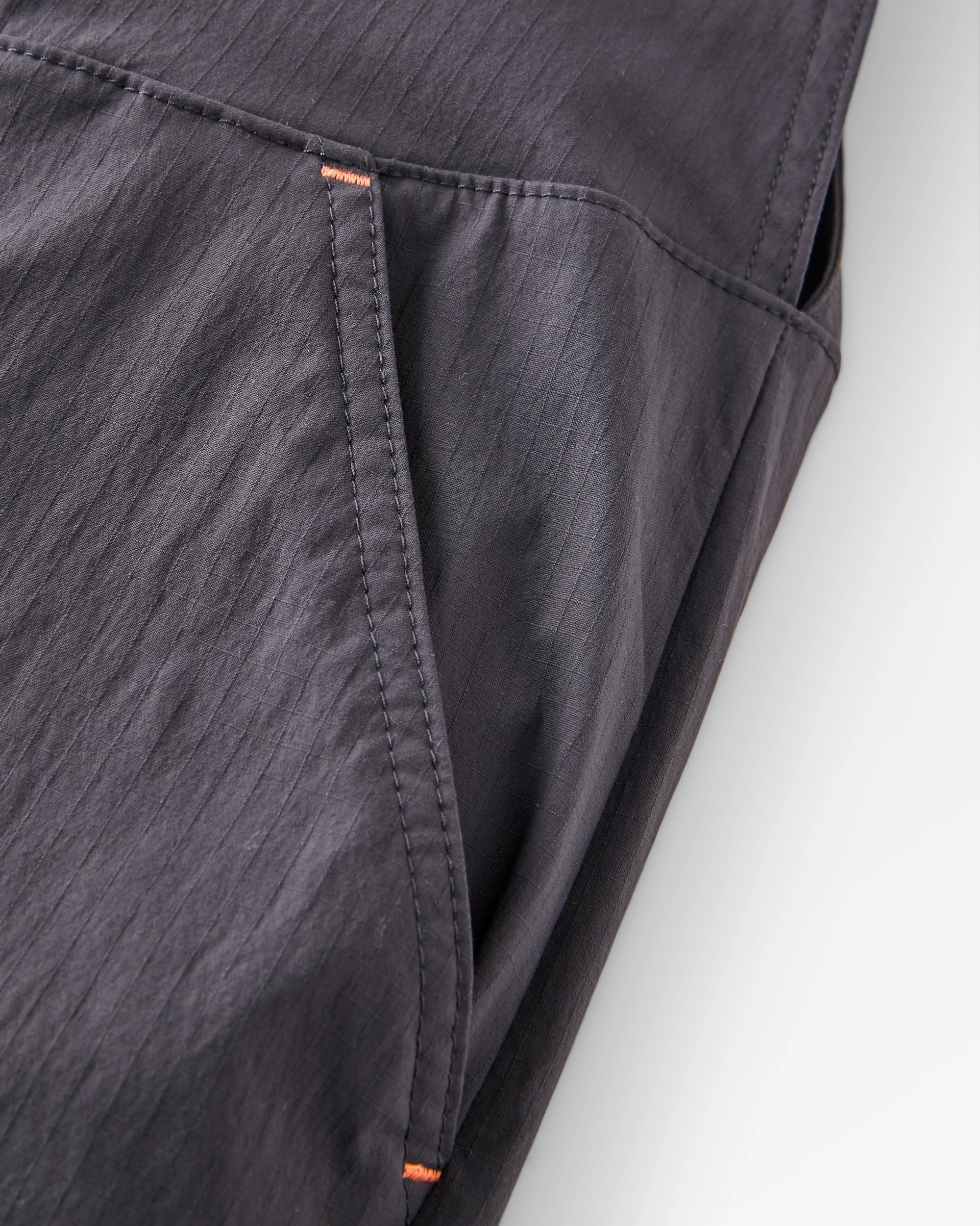 Refuel Ripstop Dungarees - Faded Black - Flatlay