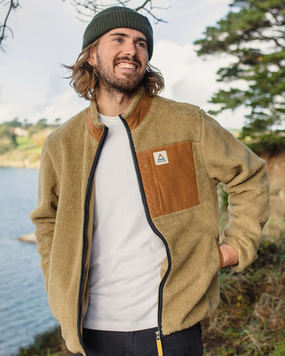 Trekker Recycled Deep-Pile Sherpa Fleece - Biscuit - Lifestyle