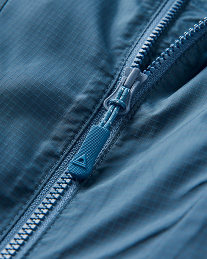 Gusto Recycled Windshell Jacket - Khaki/Dark Denim - Flatlay