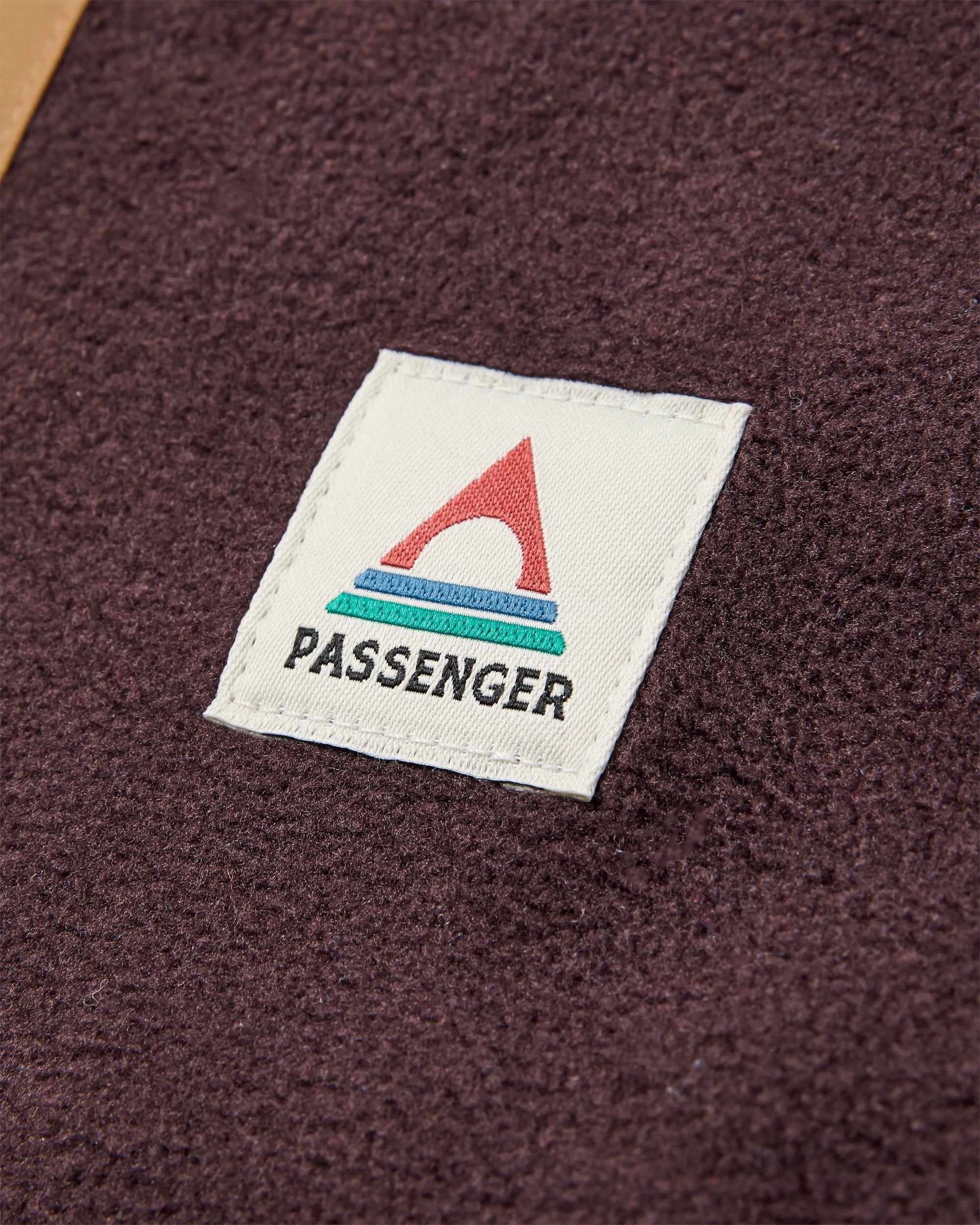 Woodland Hoodless Recycled Polartec® Fleece - Espresso/Tidal Blue - Flatlay