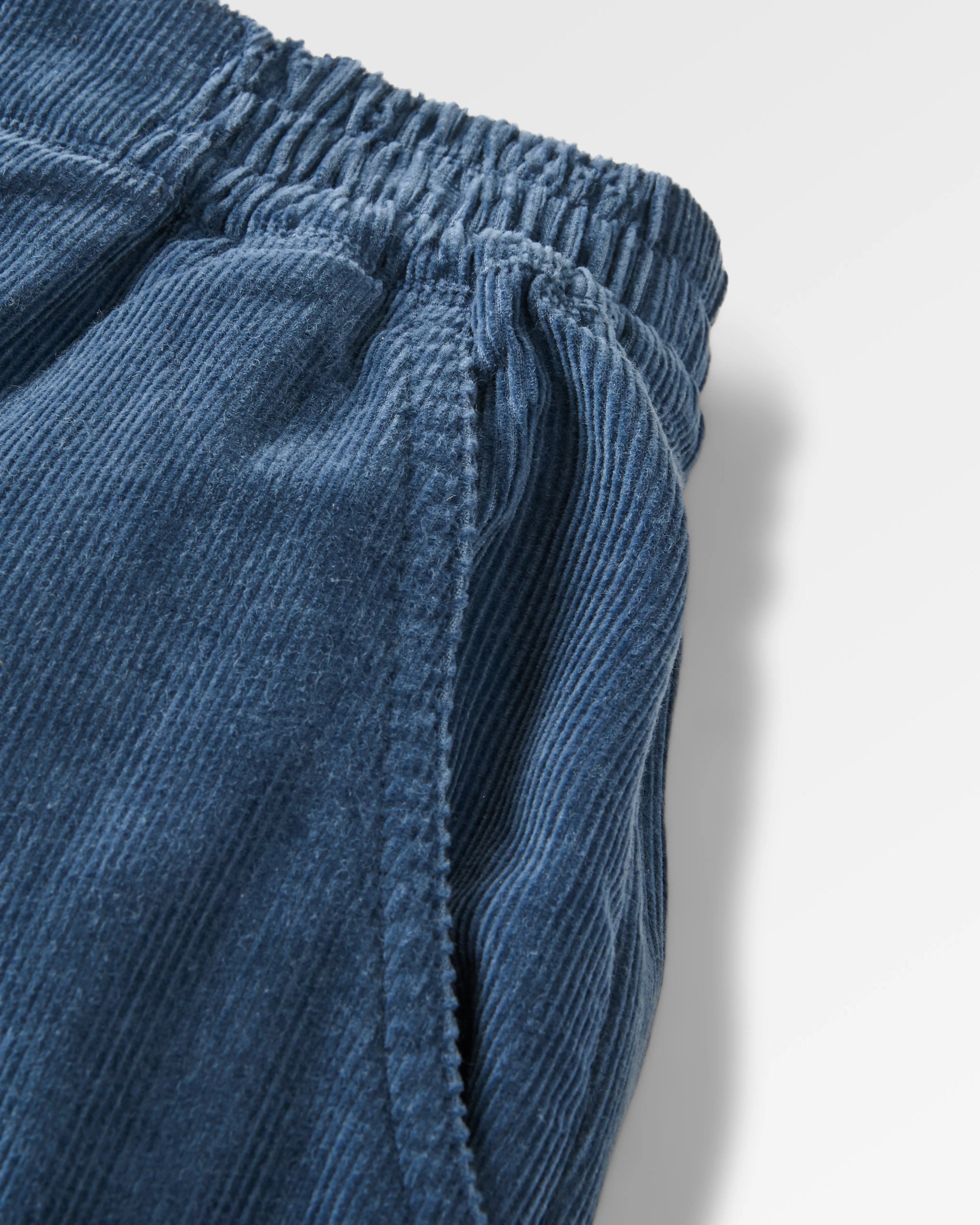 Someday Organic Corduroy Trouser - Dark Denim - Flatlay