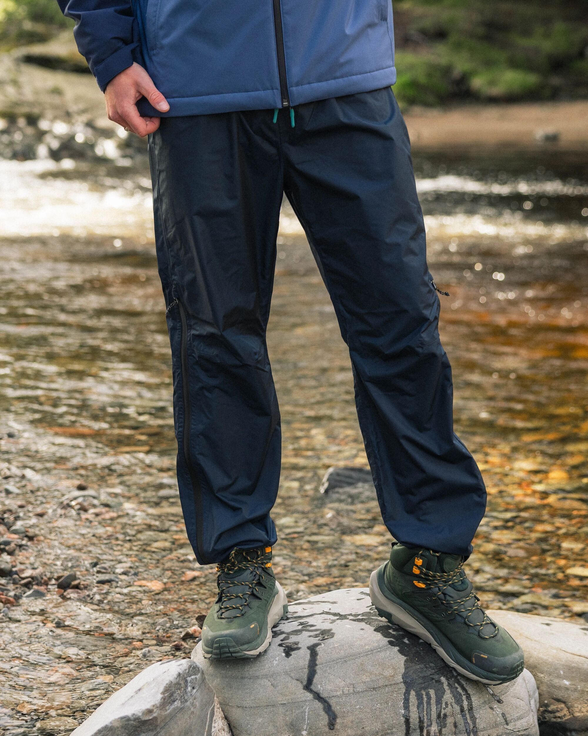 Droplet Waterproof Recycled Trouser - Deep Navy - Lifestyle
