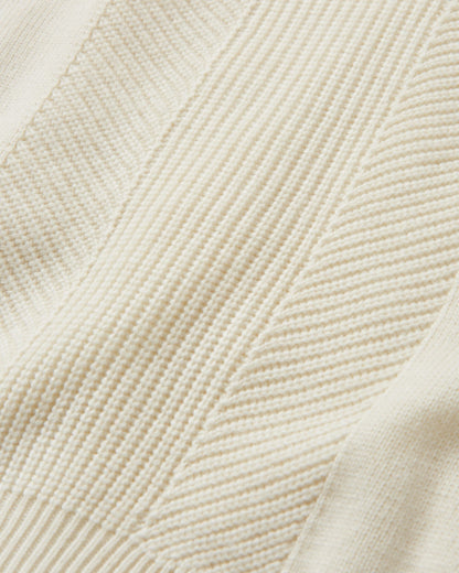 Hideout Oversized Recycled Knitted Jumper - Off White - Flatlay