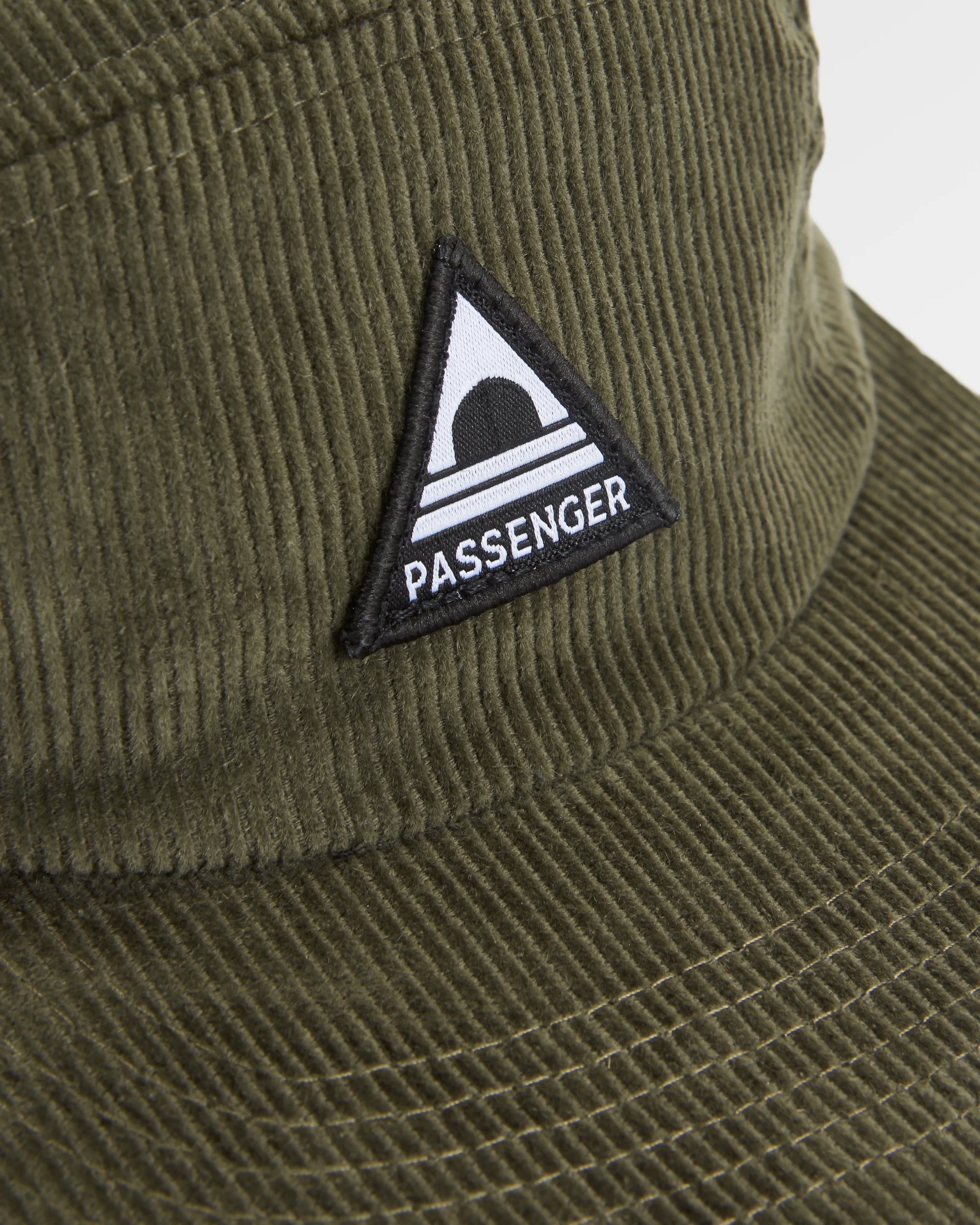 Fixie Recycled Cord 5 Panel Cap - Khaki - Flatlay