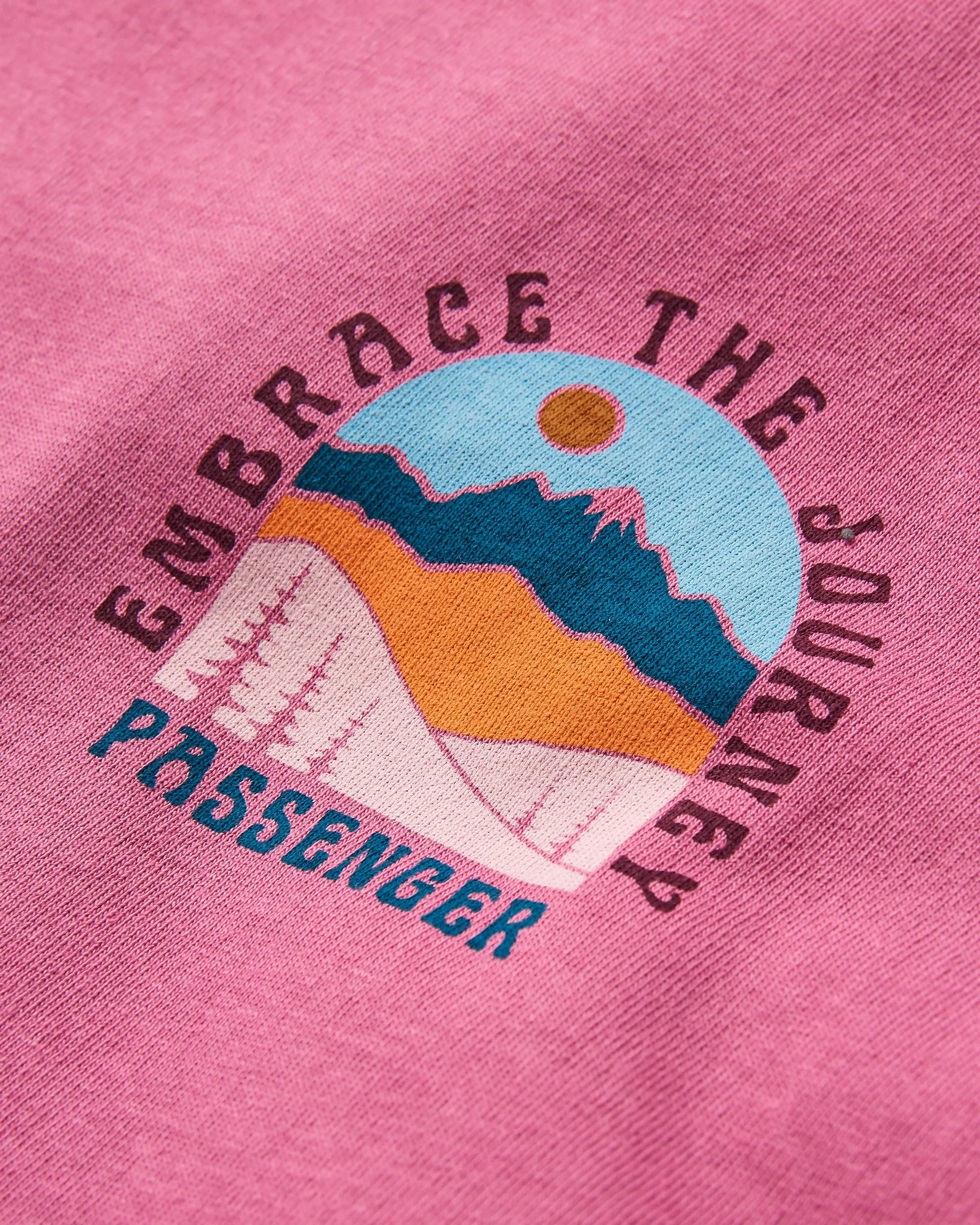 Outlook Recycled Cotton T-Shirt - Mauve Haze - Flatlay