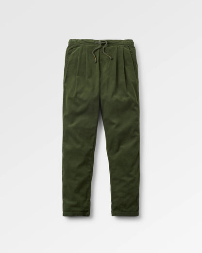 Compass Recycled Cord Trouser - Fir Tree - Flatlay