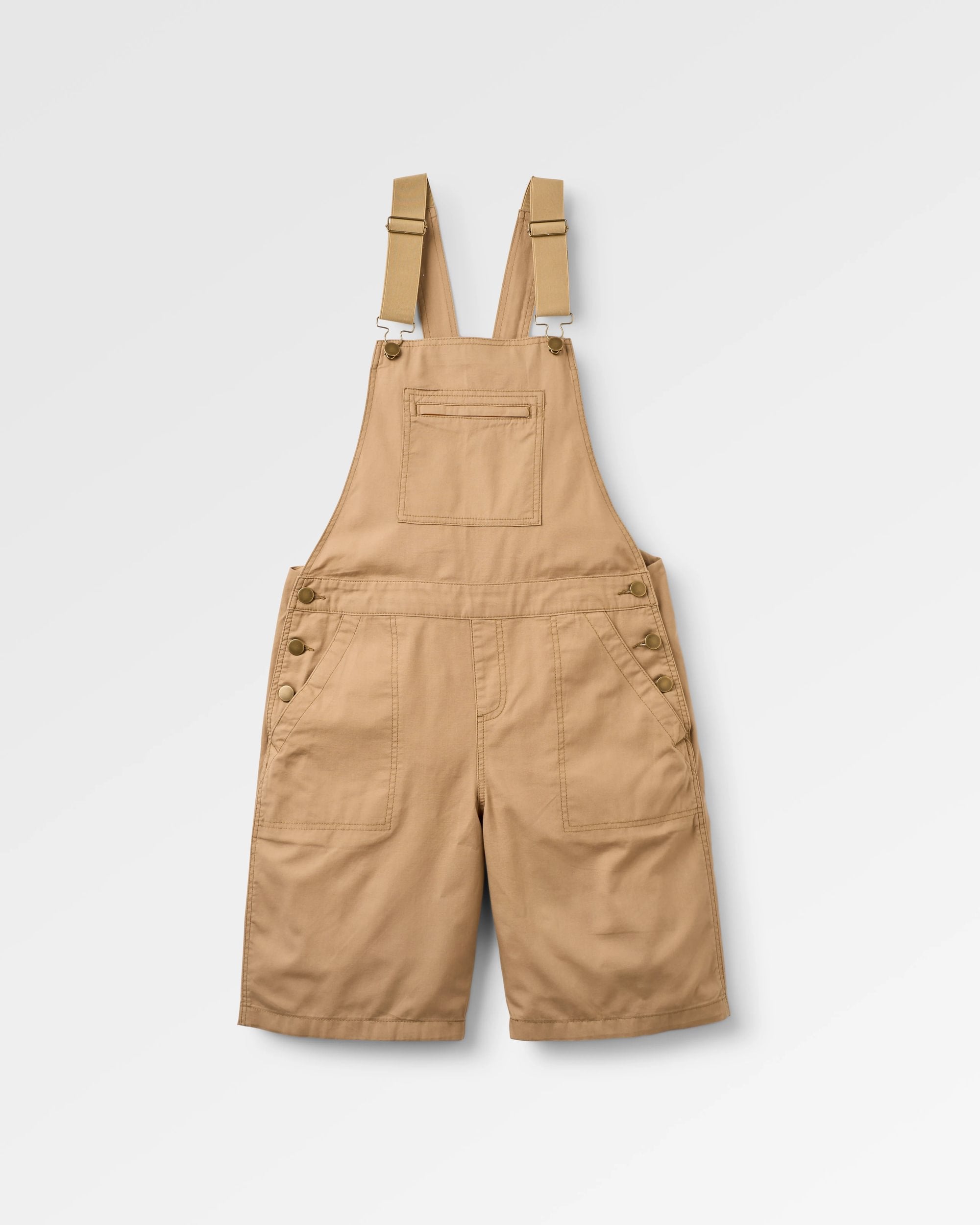 Shuffle Light Short Dungarees - Elmwood - Flatlay