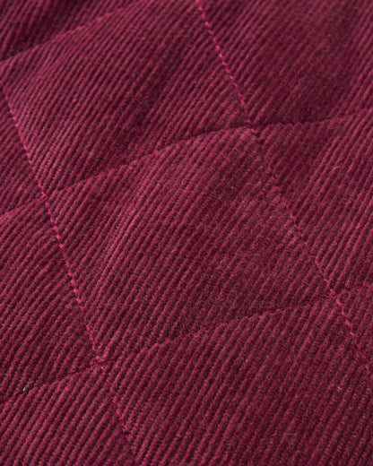 Lucia Quilted Cord Jacket - Fig - Flatlay