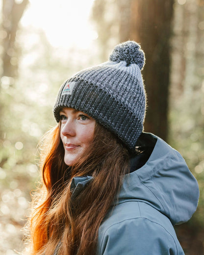 Crag Recycled Bobble Hat - Charcoal/Arctic - Lifestyle - Female