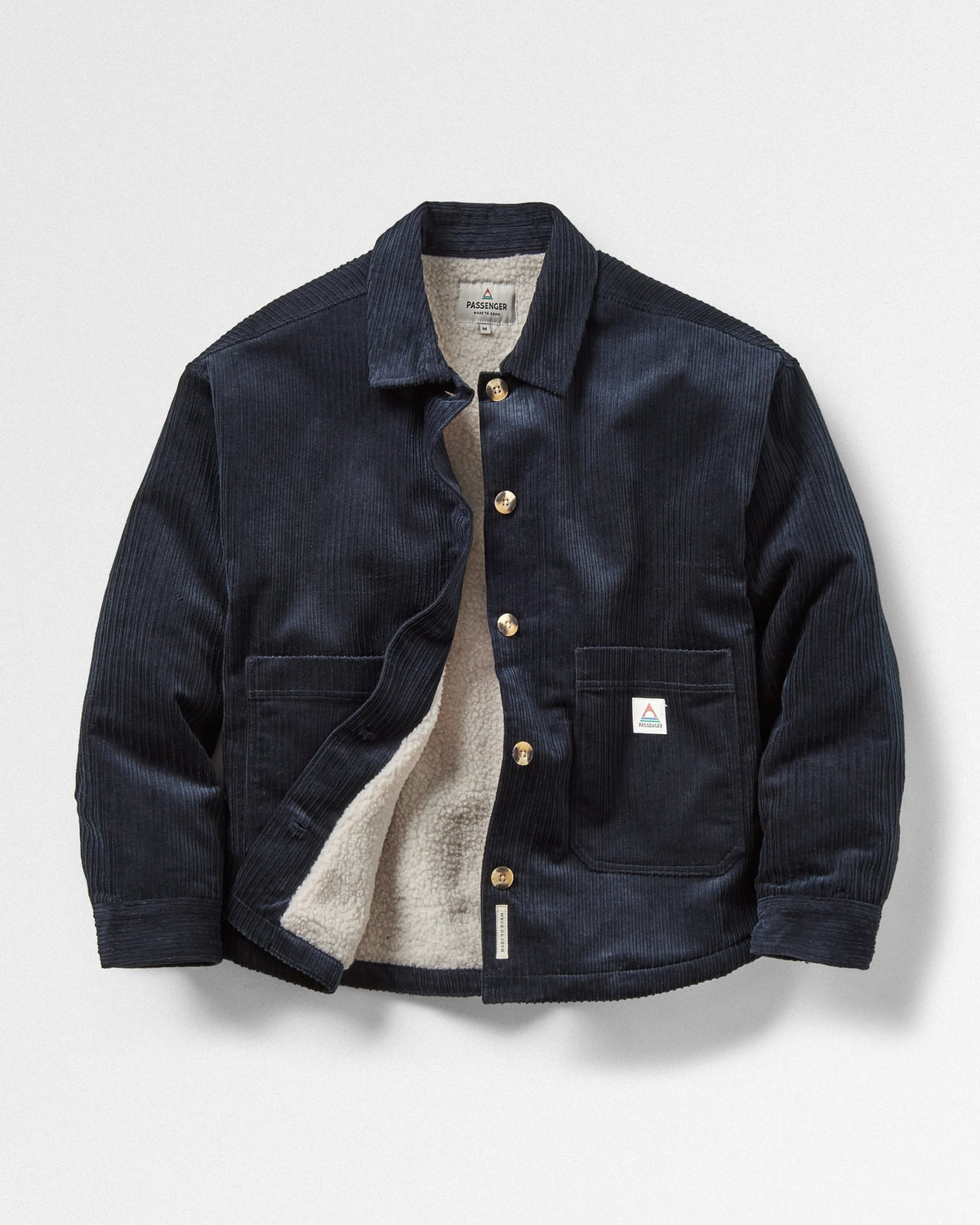 Flint Corduroy Overshirt 2.0 - Deep Navy - Flatlay