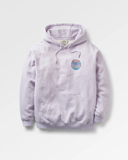 Laidback Organic Cotton Hoodie - Lilac Mist Marl - Flatlay