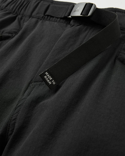 Sandstone Recycled Active Trail Short - Black - Flatlay