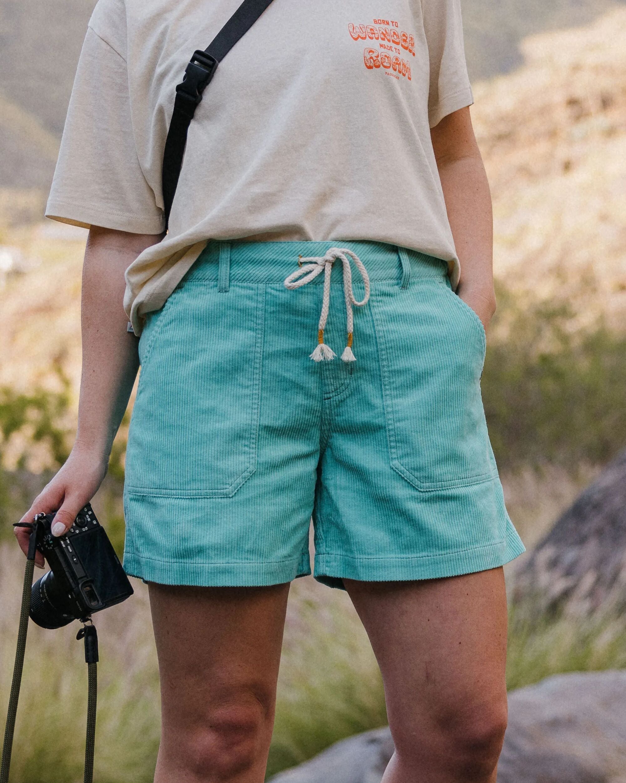Avian Organic Cord Short - Aqua - Lifestyle