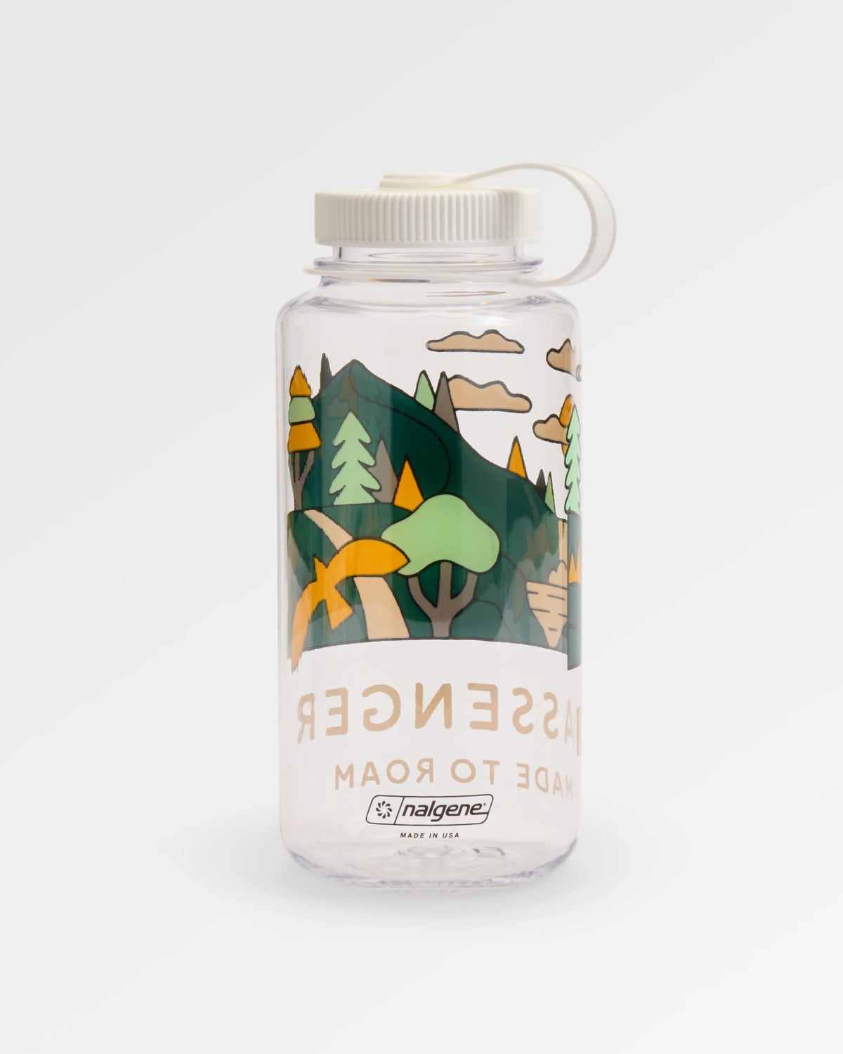 Nalgene 1L Wide Mouth Water Bottle - Slower Rhythms Deep Ocean - Flatlay