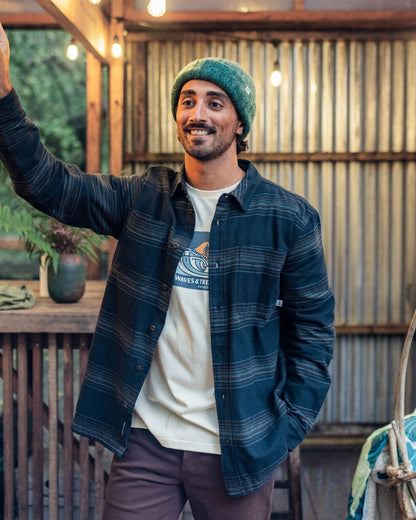 Backcountry Stripe Shirt - Black Stripe - Lifestyle