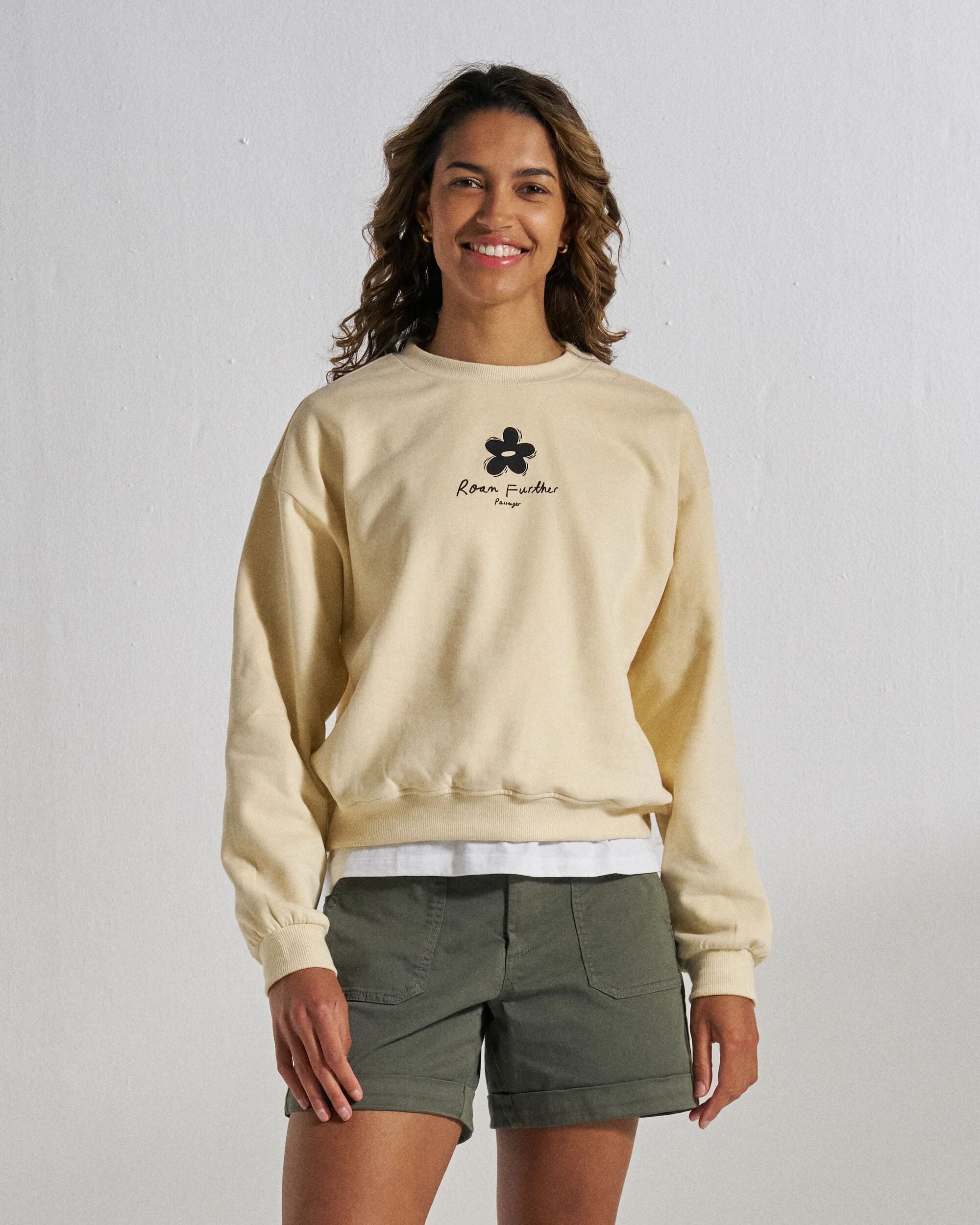 Roam Further Sweatshirt - Birch - Studio Model