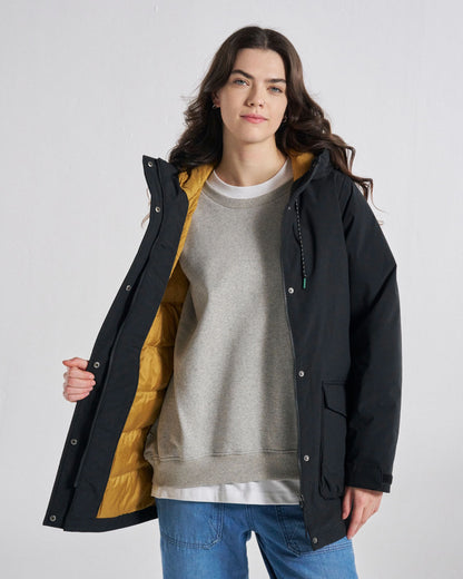 Alaska Recycled Insulated Parka - Black - Studio Model