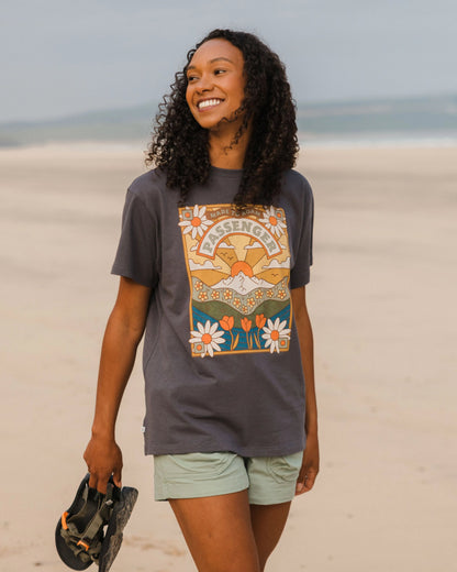 Seasonal Recycled Cotton Oversized T-Shirt - Charcoal - Lifestyle