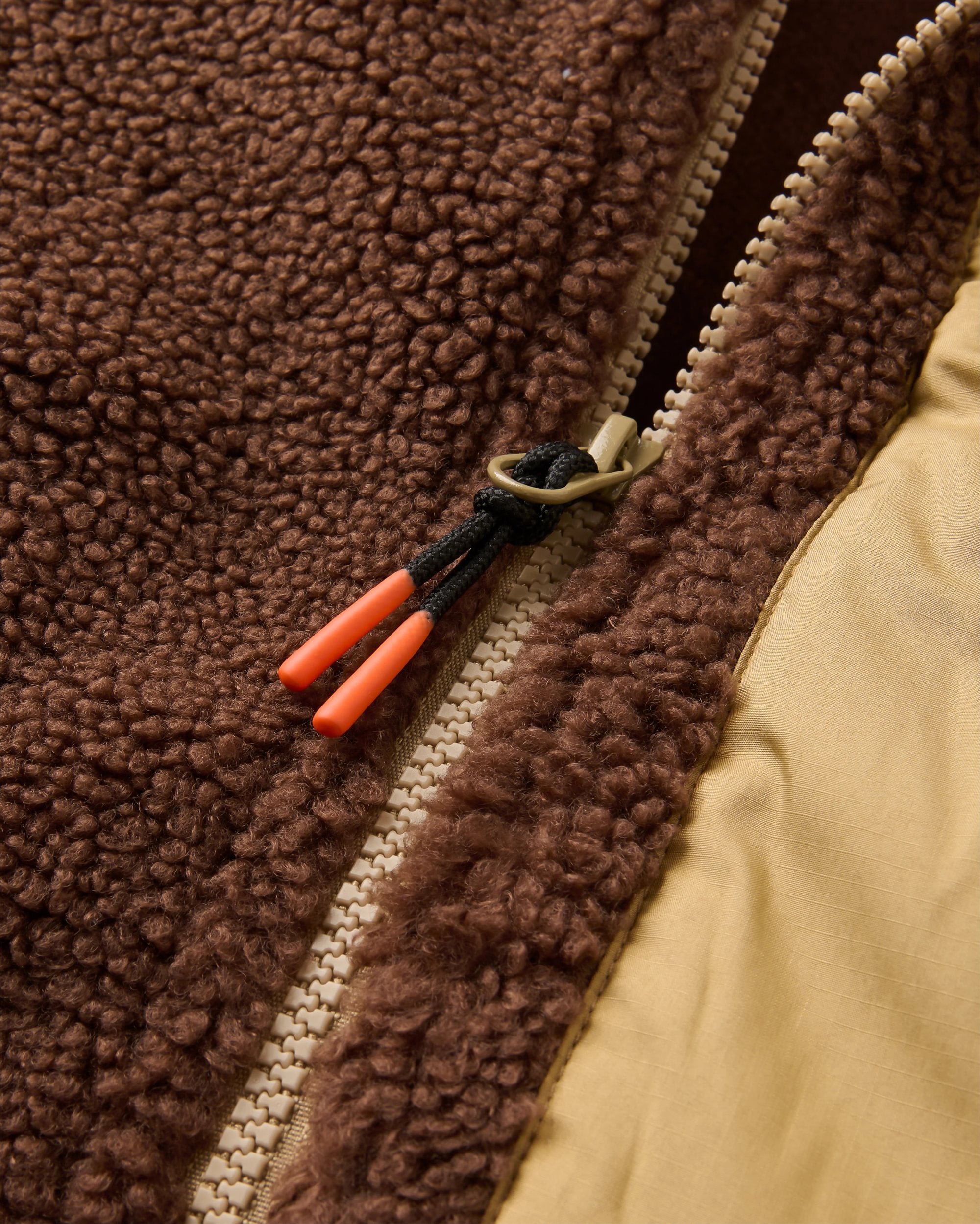 Ravi Sherpa Fleece - Chestnut - Flatlay