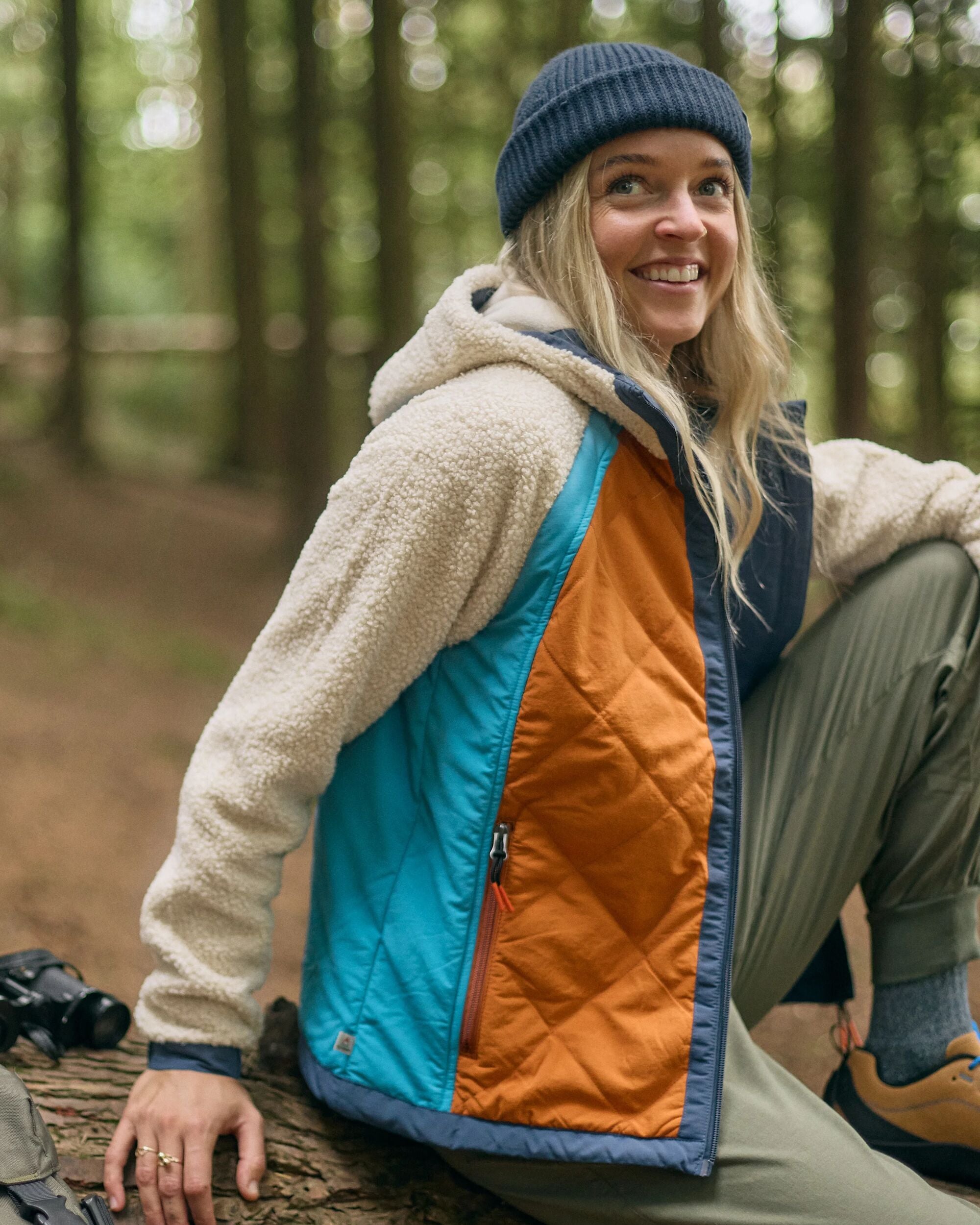 Lara Quilted Jacket Oat/Sunset Orange – Passenger