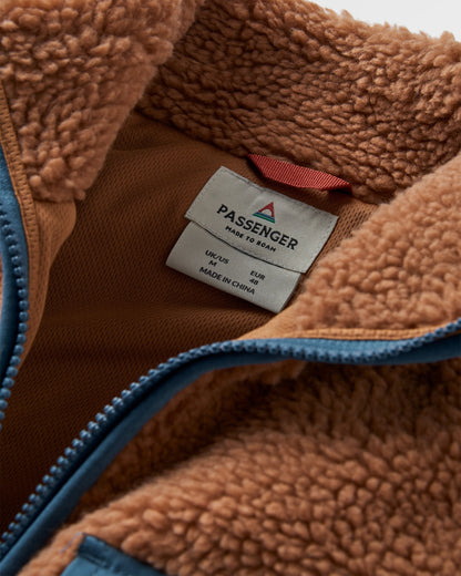 Valiant Deep-Pile Sherpa Fleece - Toffee - Flatlay