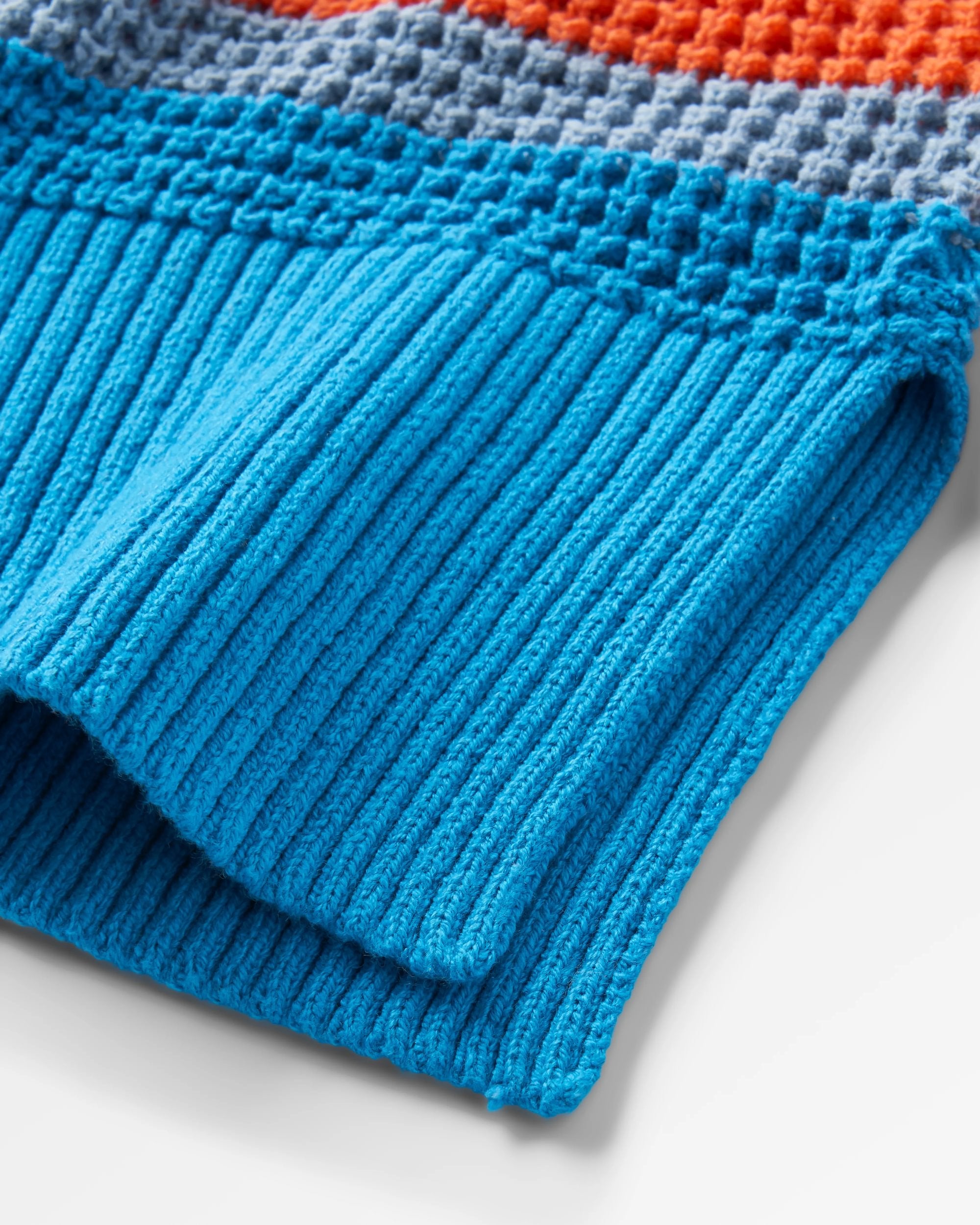 Reflection Stripey Jumper - Ember Orange Multi Stripe - Flatlay