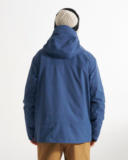 Snowscape Men's Recycled Anorak - Dark Denim - Studio Model