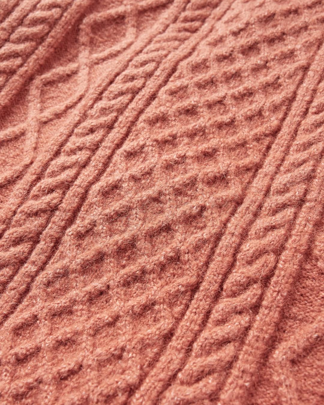 Sandbar Cable Knitted Jumper - Baked Clay