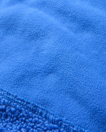 Oak Teddy Long Line Fleece - Electric Blue - Flatlay