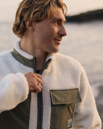 Valiant Deep Pile Fleece - Off White - Lifestyle