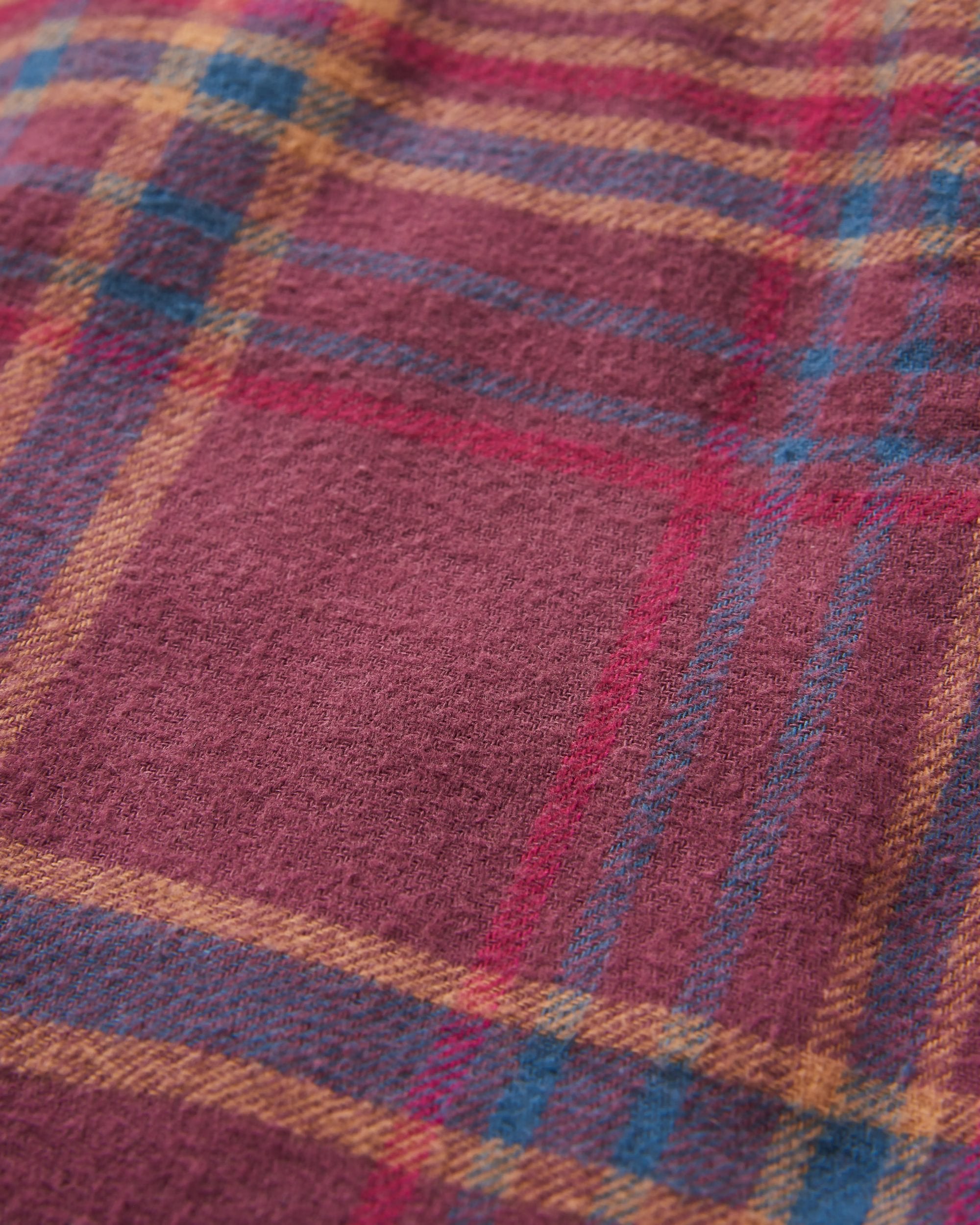 Stella Organic Cotton LS Shirt - Toffee Check - Flatlay