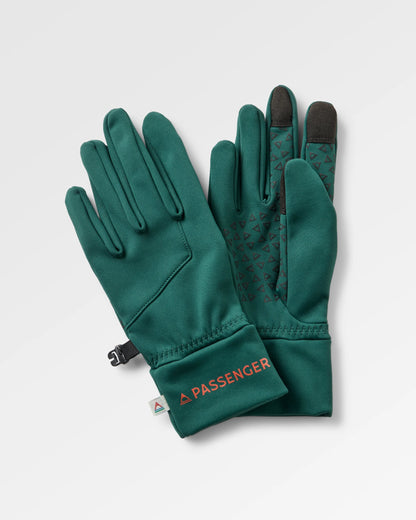 Jacks Touch Screen Gloves - Rain Forest - Flatlay