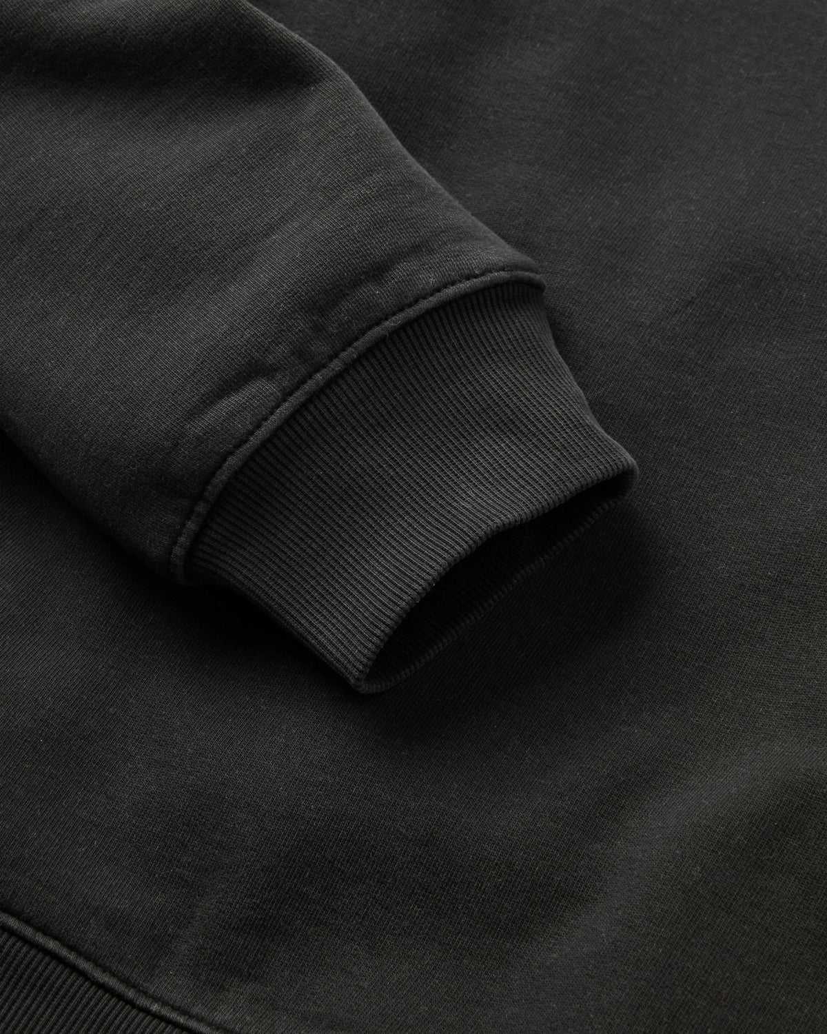 Vita Organic Cotton Relaxed Fit Sweatshirt - Black - Flatlay