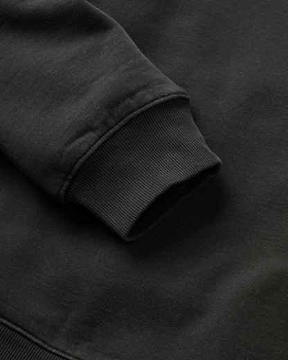 Vita Organic Cotton Relaxed Fit Sweatshirt - Black - Flatlay