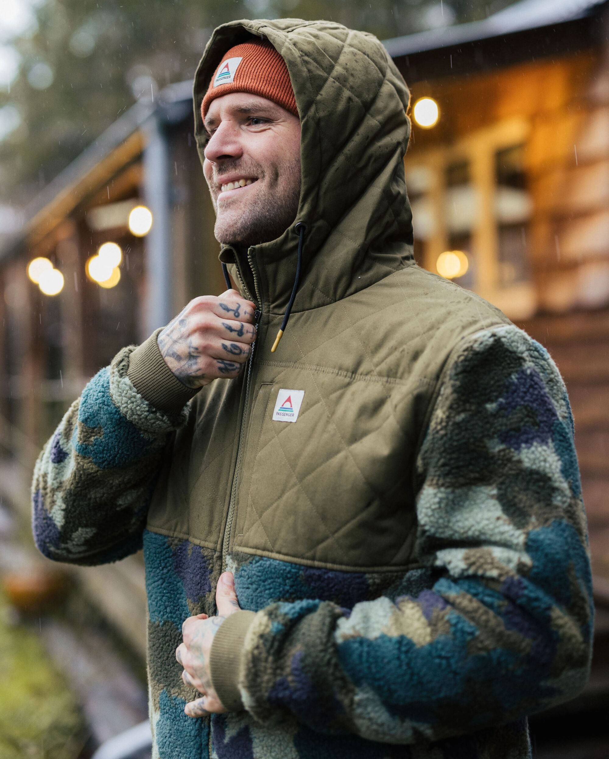 Adventure 2.0 Recycled Deep-Pile Sherpa Fleece - Alpine Camo Khaki - Lifestyle