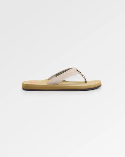 Santos Flip Flop - Taupe - Flatlay
