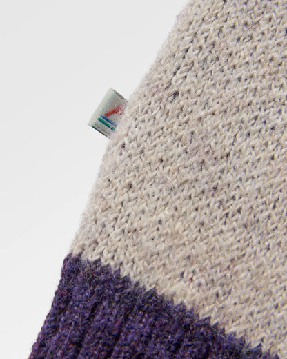 Scenic Recycled Knitted Cardigan - Scenic Deep Plum - Flatlay