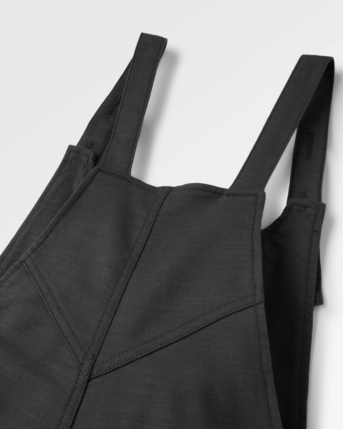 Meadows Cotton Dungarees - Black - Flatlay