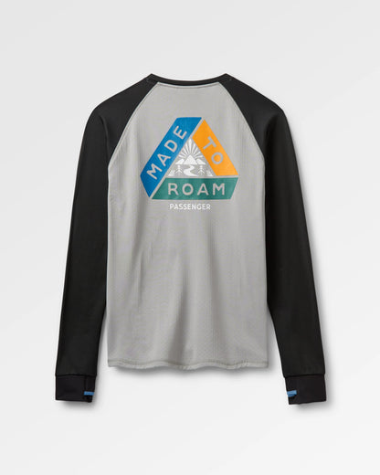 Alpine Recycled Base Layer LS T-Shirt - Black/Grey - Flatlay