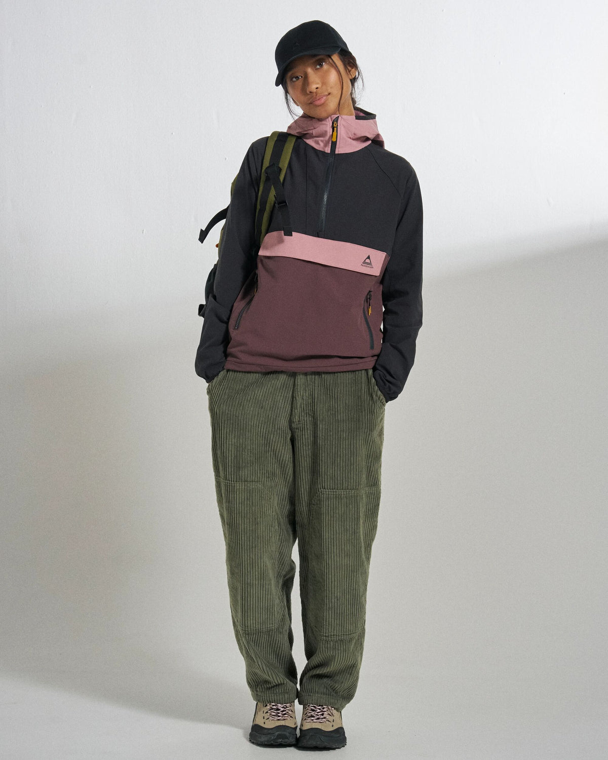 Trailscape Lite Women's Softshell Anorak - Brambleberry/Faded Black - Studio Model