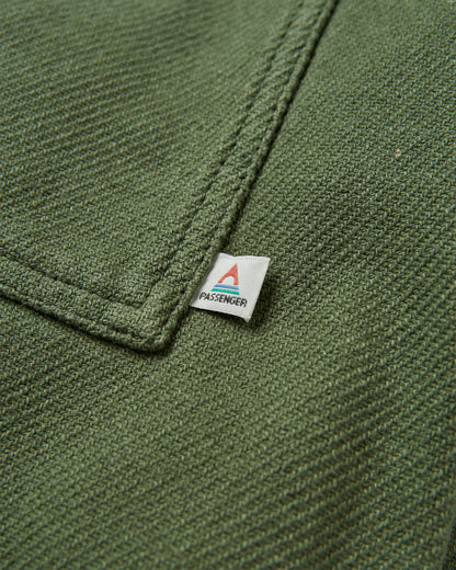 Maya Twill Overshirt - Wild Green - Flatlay