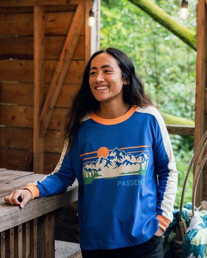 Hilltop Organic Cotton LS T-Shirt - Azure Blue - Lifestyle